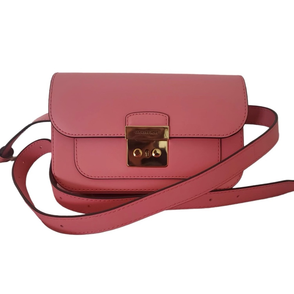 Michael Kors Flap Belt Bag Leather, Color: Tea Rose (Pink)